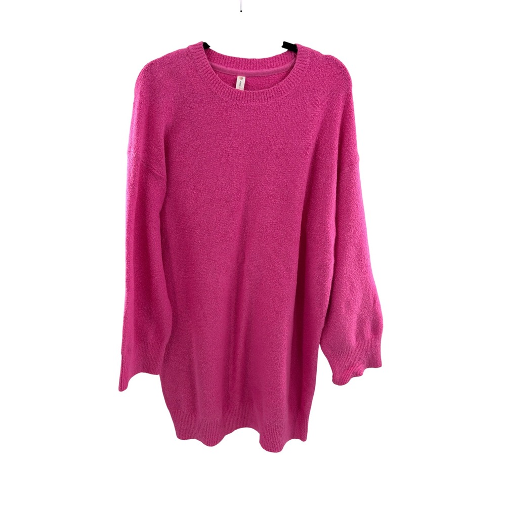 Daily Practice by Anthropologie Hot‎ Pink Knit Sweater Dress Womens Large L